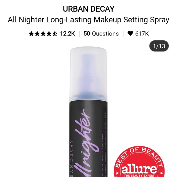 NIB URBAN DECAY ALL NIGHTER LONG LASTING MAKEUP SETTING SPRAY - Picture 1 of 13